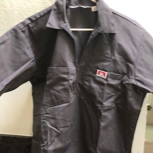 Ben Davis work shirt with half zip.